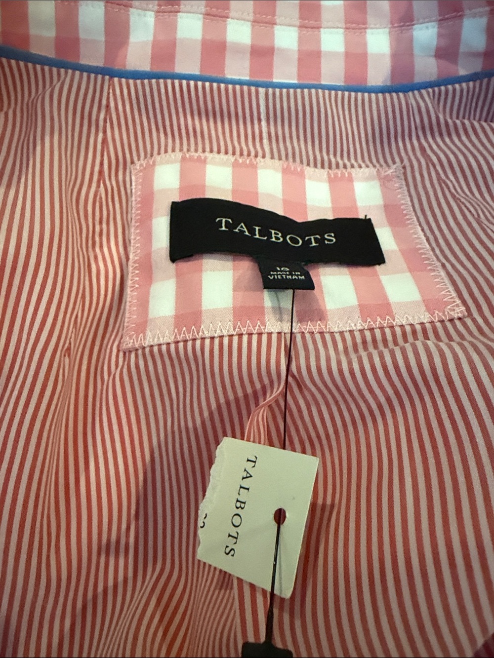 NWT Talbots gingham blazer - Picture 3 of 4